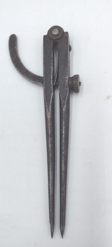 Masbach Howe Co Antique Solid Steel Compass Circle Drafting Tool 6" Long