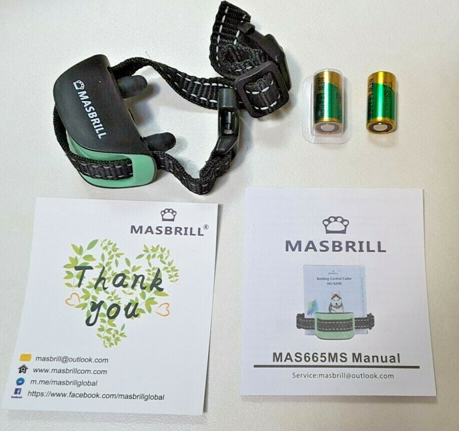MASBRILL Small Dog Barking Control Collar Safe No Bark Device, New