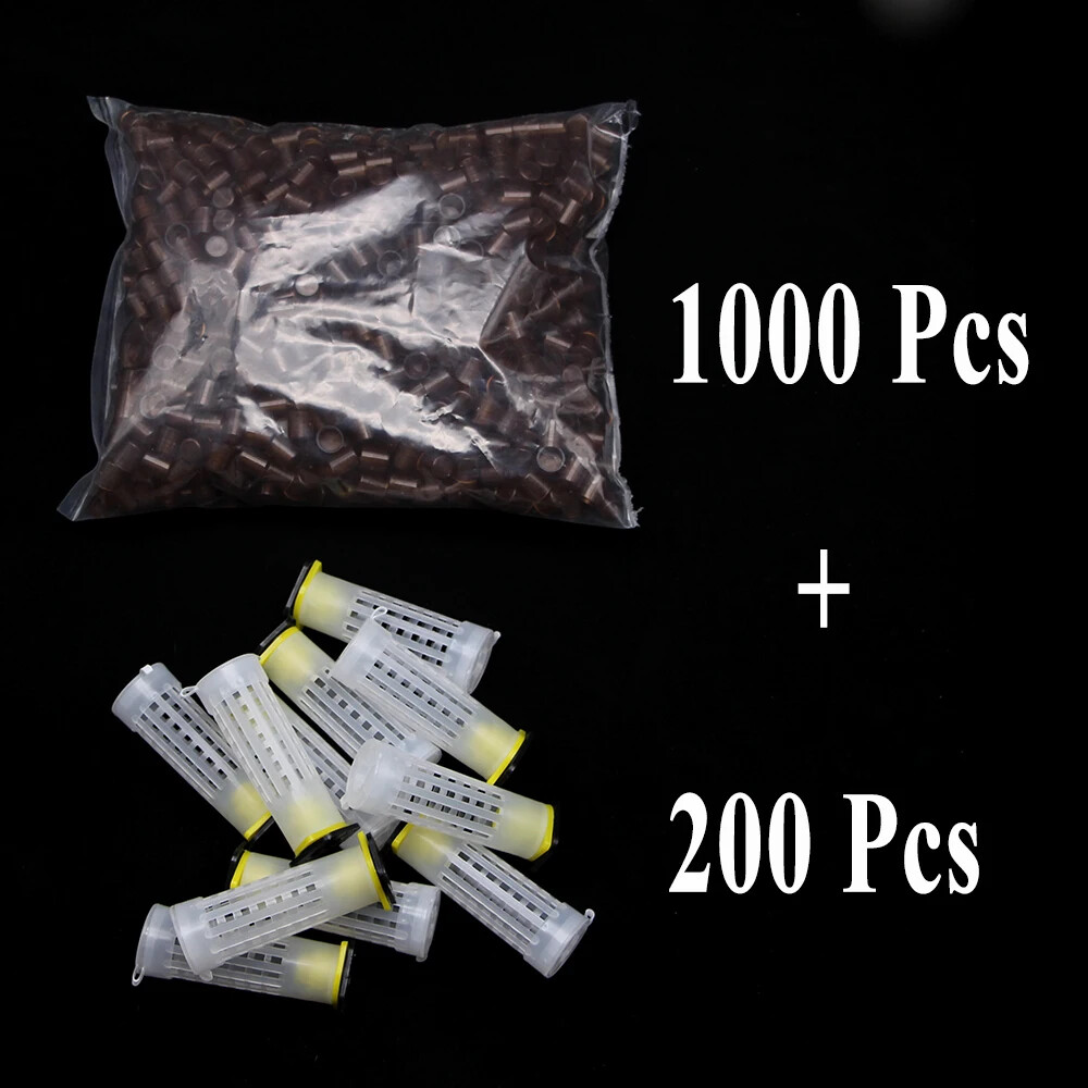 200PCS Protective Cover Cage 1000PCS Brown Plastic Queen Rearing System