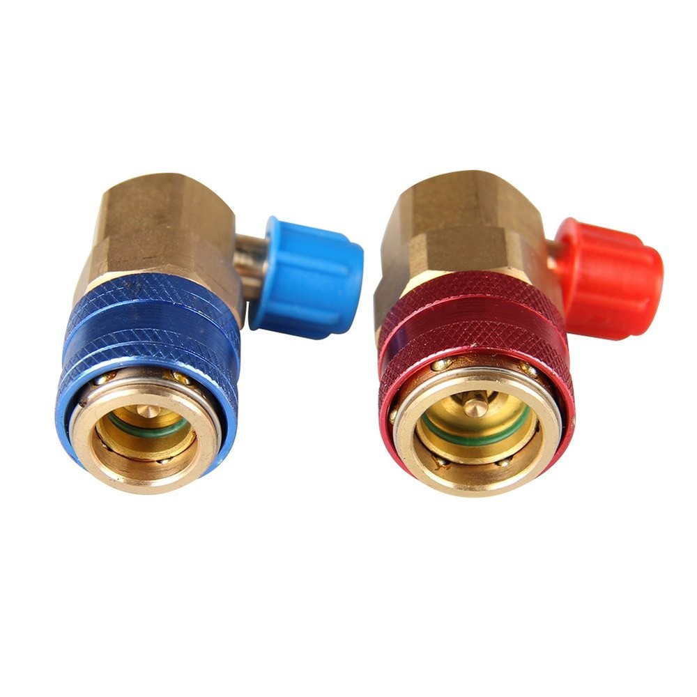 Auto A/C Manifold Gauge Quick Connector Adapter Conversion Coupler AC Low/High