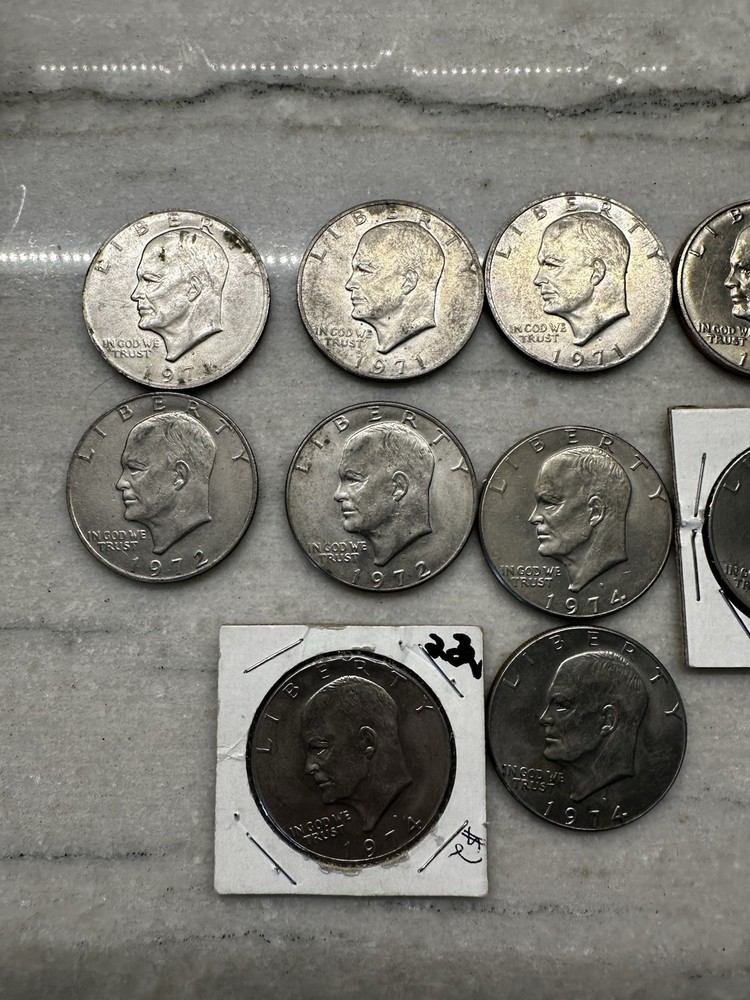 Ikes Eisenhower Dollars Face Mixed Dates. Uncirculated. $12 Face Value