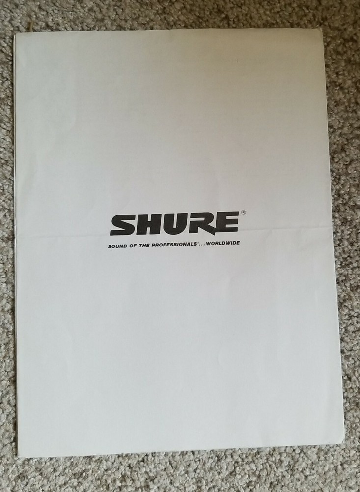 Vintage Original Shure M68 Microphone Mixer Data Sheet with schematic