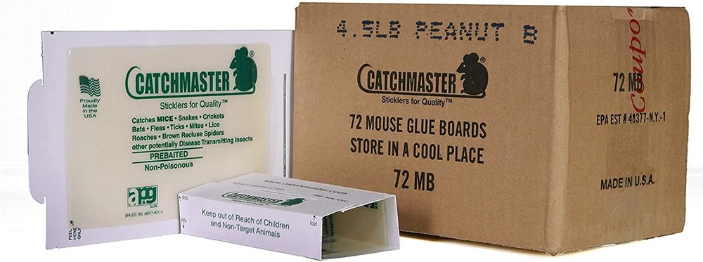 72 Catchmaster Mouse Insect Glue Boards 72mb Mice Roach Spider Flea Sticky Tr...