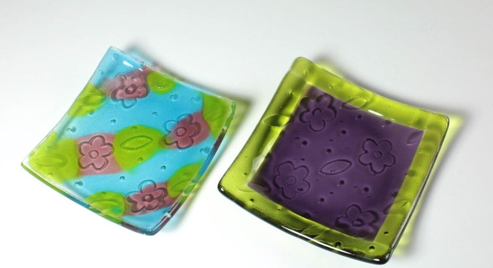 Flower Texture Small Plate Slumping Mold Creative Paradise GM216 Glass Fusing