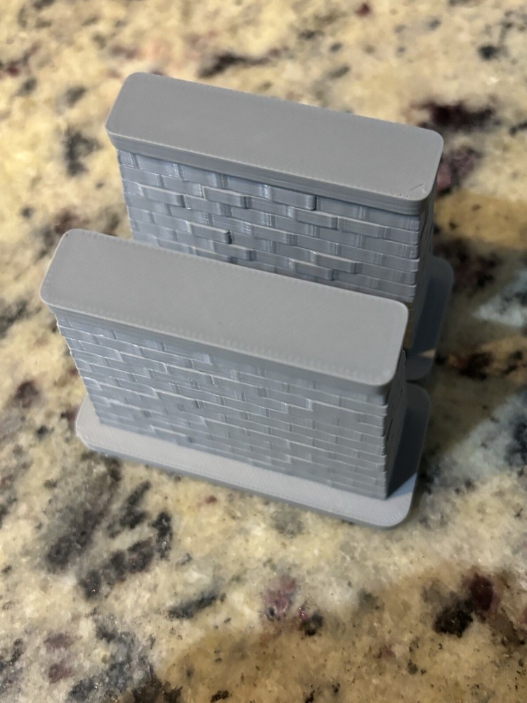 HO Scale Single Track Piers. 2.5” Tall, 3” Wide