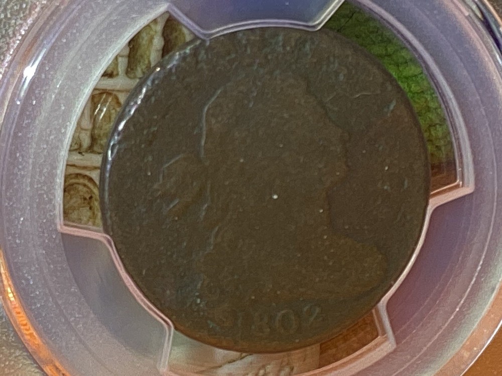 1802 Draped Bust Large Cent, PCGS Certified G Details, Environmental Damage
