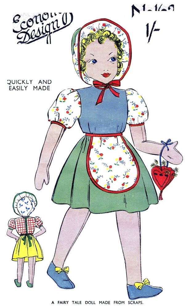 Economy Design 162 Rag DOLL Pattern Approx. 18"