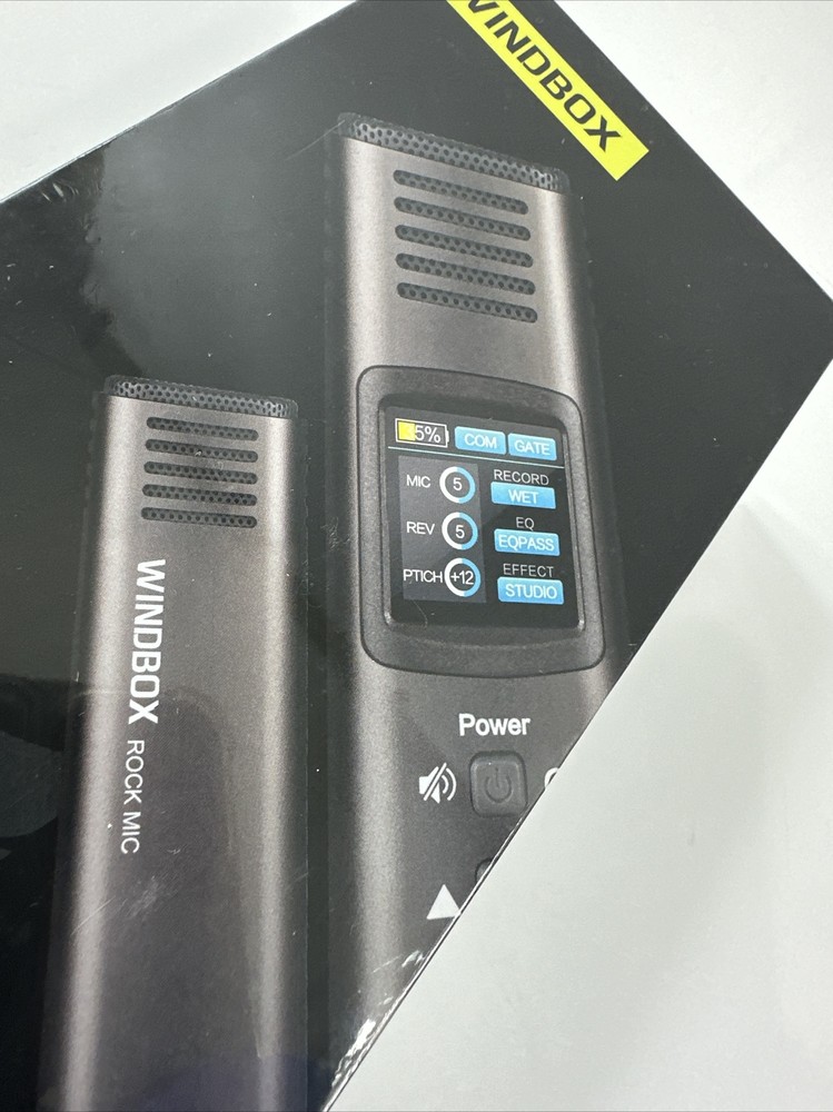 Windbox Rock Mic Multi Function, 1 key noise cxl, 1.2" LCD screen NEW