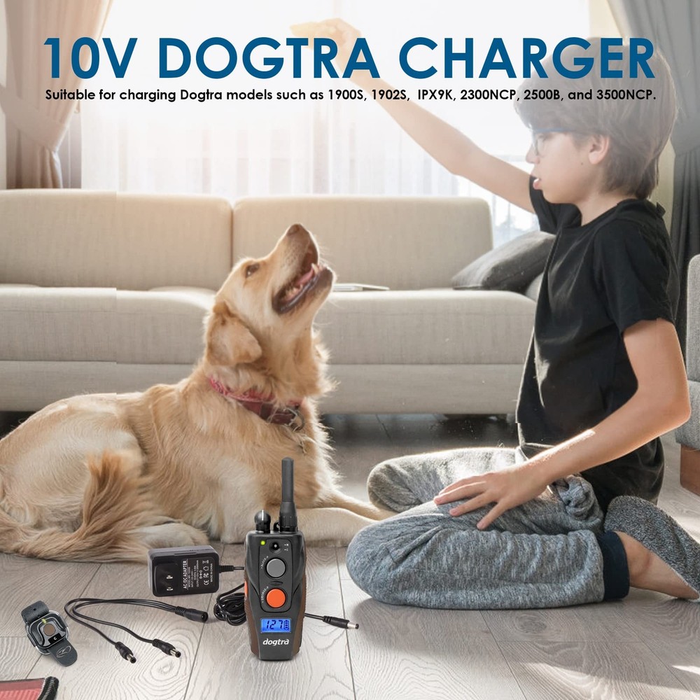 for Dogtra Charger Replacement use with Several Models, black
