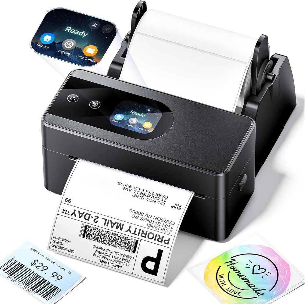 4x6 Phomemo Thermal Shipping Label Printer Upgraded with Touchable Screen USPS