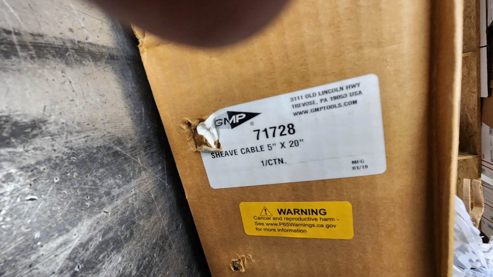 GMP 71728 5" x 20" Underground Cable Pulling Sheave, Jam Skid Utility Tool NEW