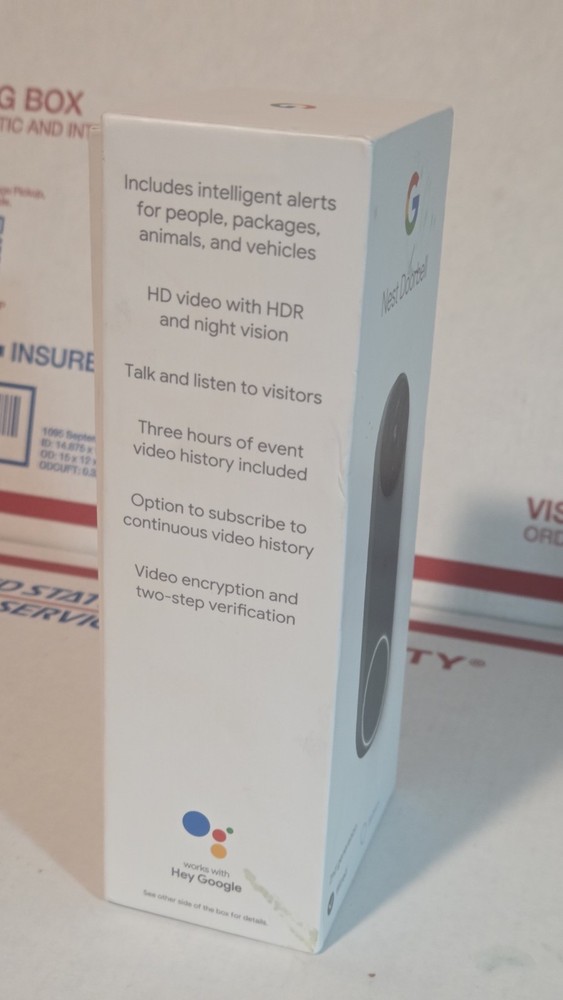 Google Nest Doorbell wired in Ash 2nd generation - EMPTY BOX ONLY