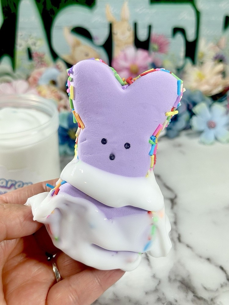 Peep Macaron Thick & Glossy Slime DIY Clay, Easter Theme, Scented, ASMR