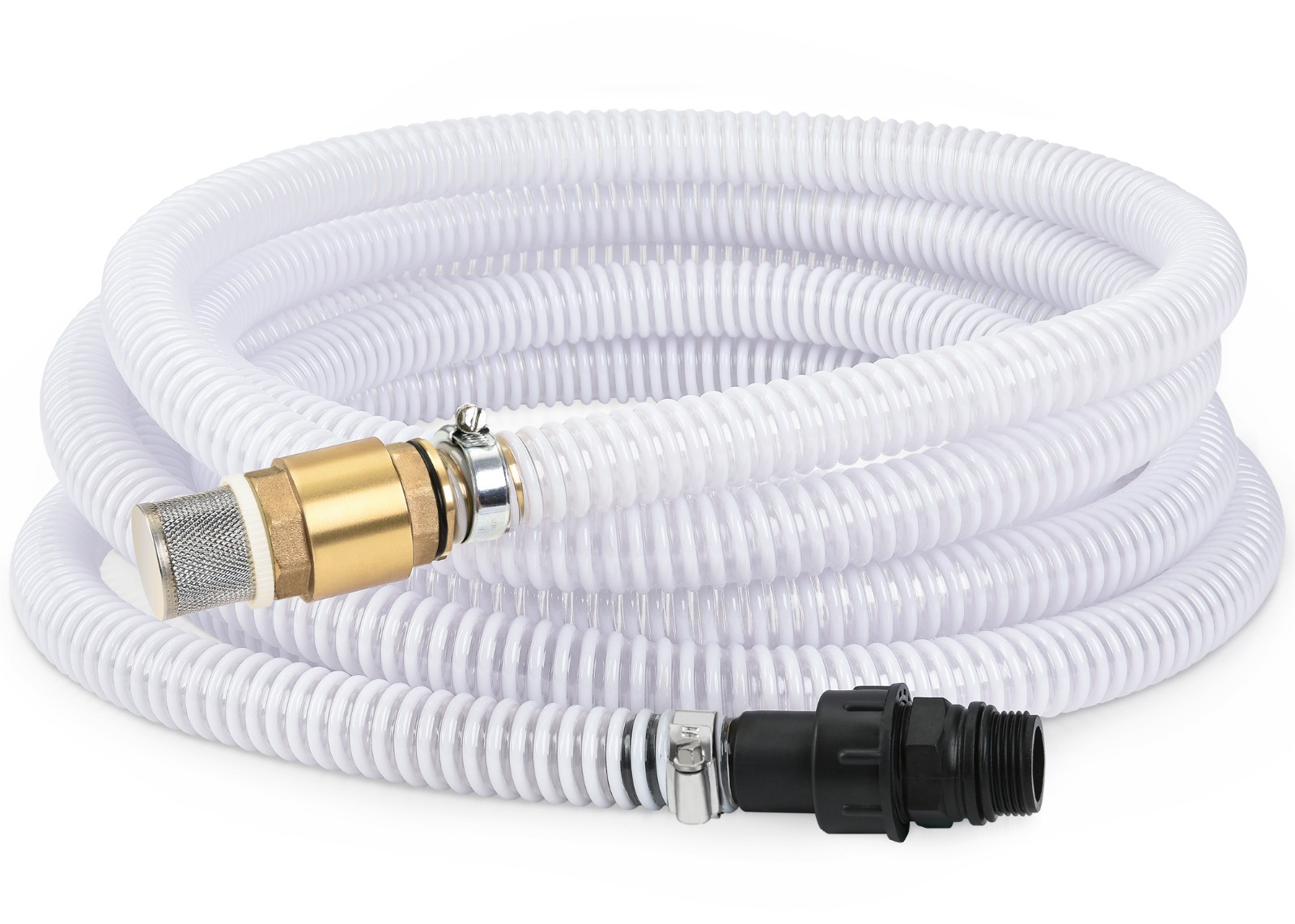 FLUENTPOWER 23FT x 1" Suction Hose Kit with Brass Fitting Check Valve