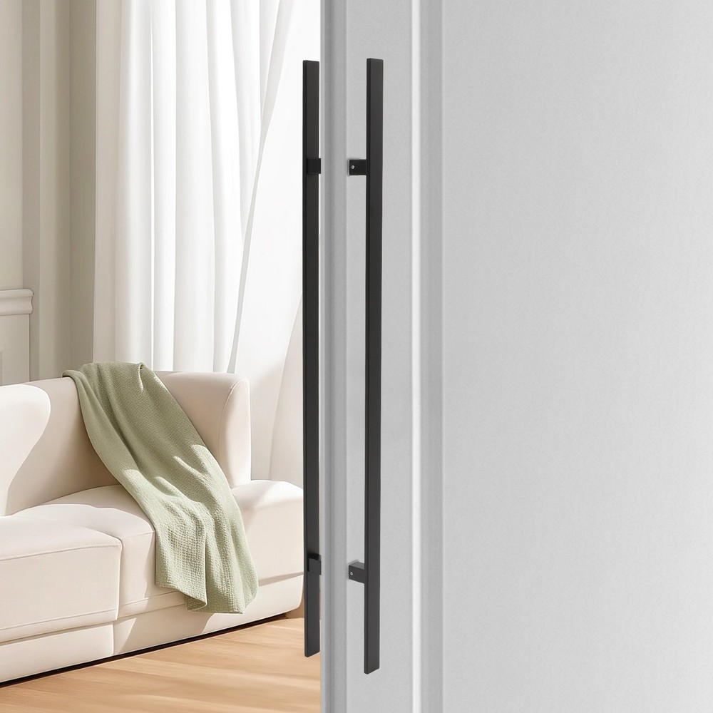 1 Pair 1200mm Stainless Steel Sliding Door Handle Double Sided Push Pull Handle