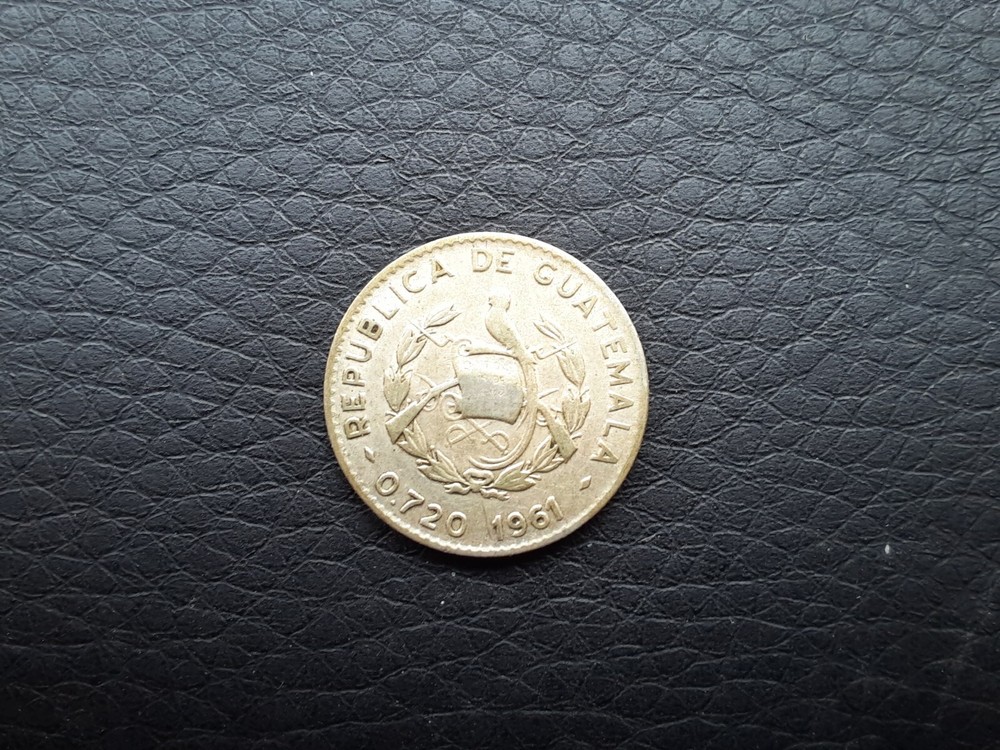 Guatemala 5 Centavos 1961 Silver Coin
