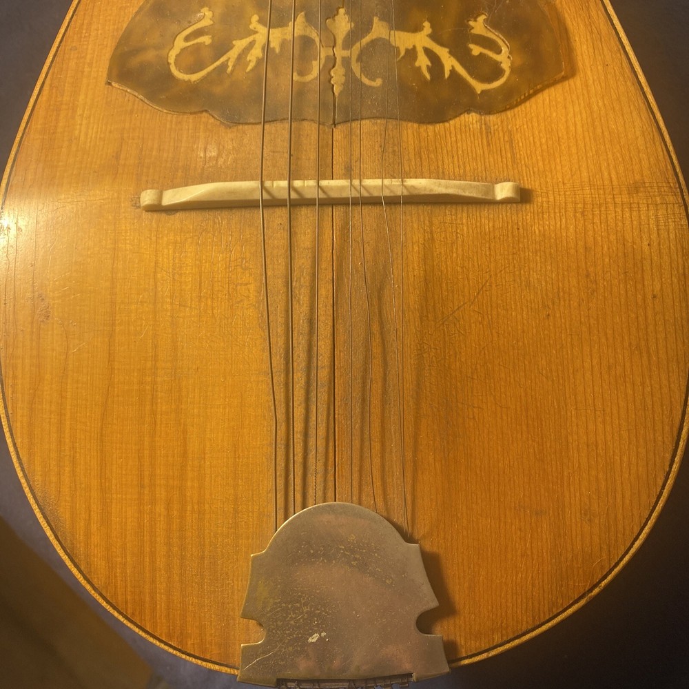 Antique Humpback Mandolin With Original Case