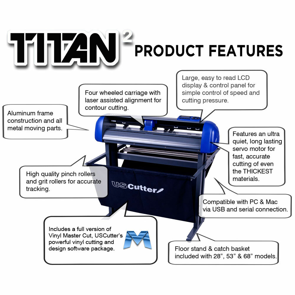 28" USCutter TITAN Professional Vinyl Cutter Plotter w/Vinyl Master Cut Software