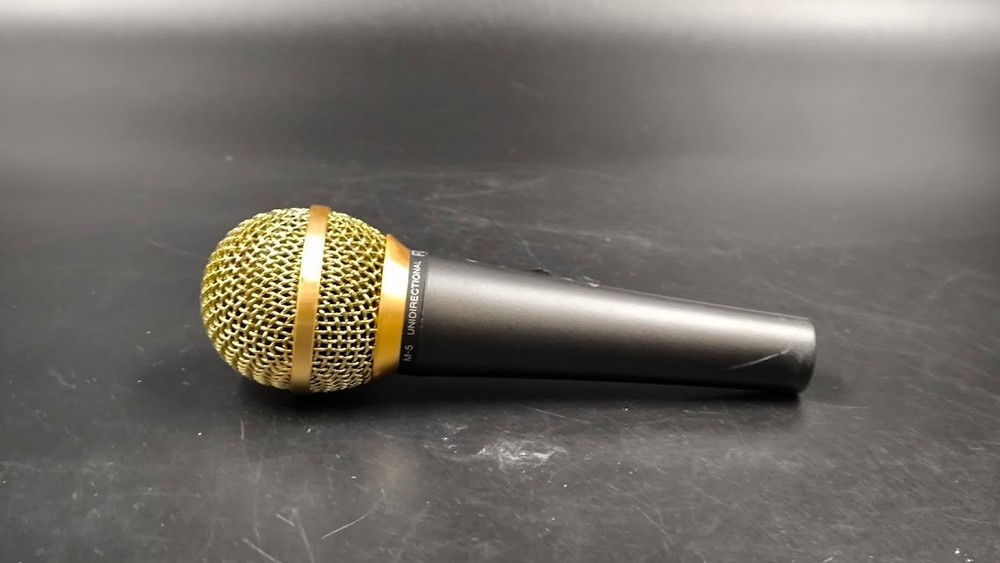 Fostex M-5 Unidirectional Microphone Used Working Black