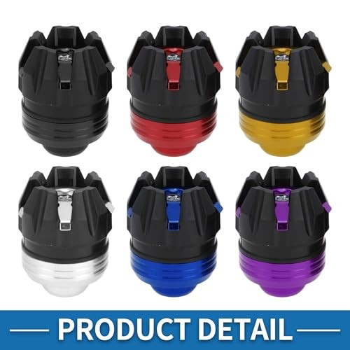 Motorcycle Frame Sliders Front Fork Falling Protection Wheel Crash Black