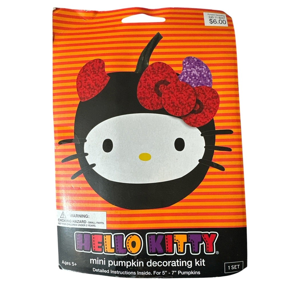 Hello Kitty Mini Pumpkin Decorating Kit 2012 for 5-7" Pumpkins Paper Magic Group