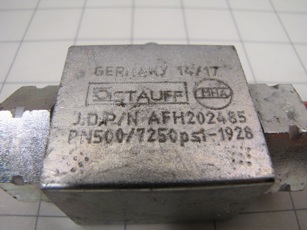 Stauff AFH202485 Valve for John Deere NEW