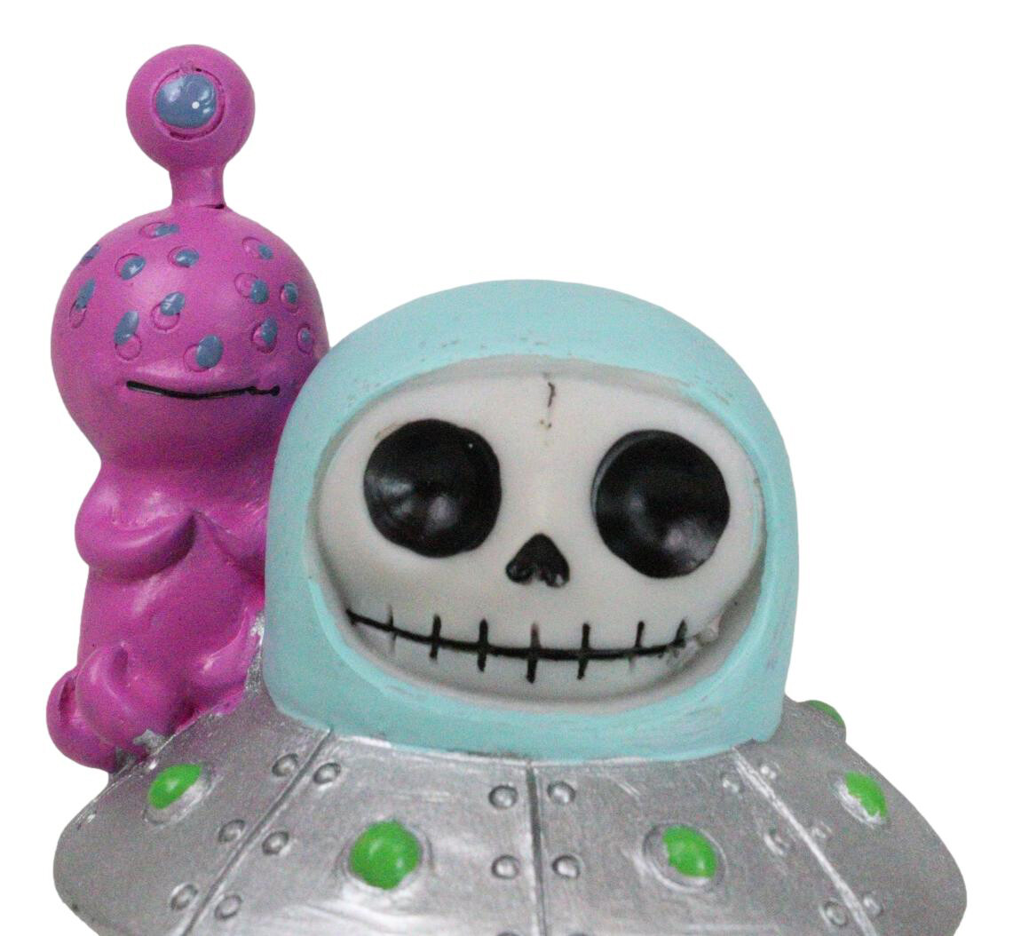 Furrybones UFO ET Alien Planetary Space Ship Dish Skeleton Figurine Furry Bones