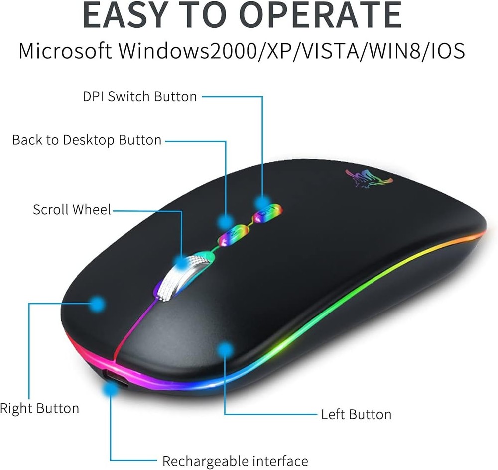 Rechargeable Silent Wireless Mouse