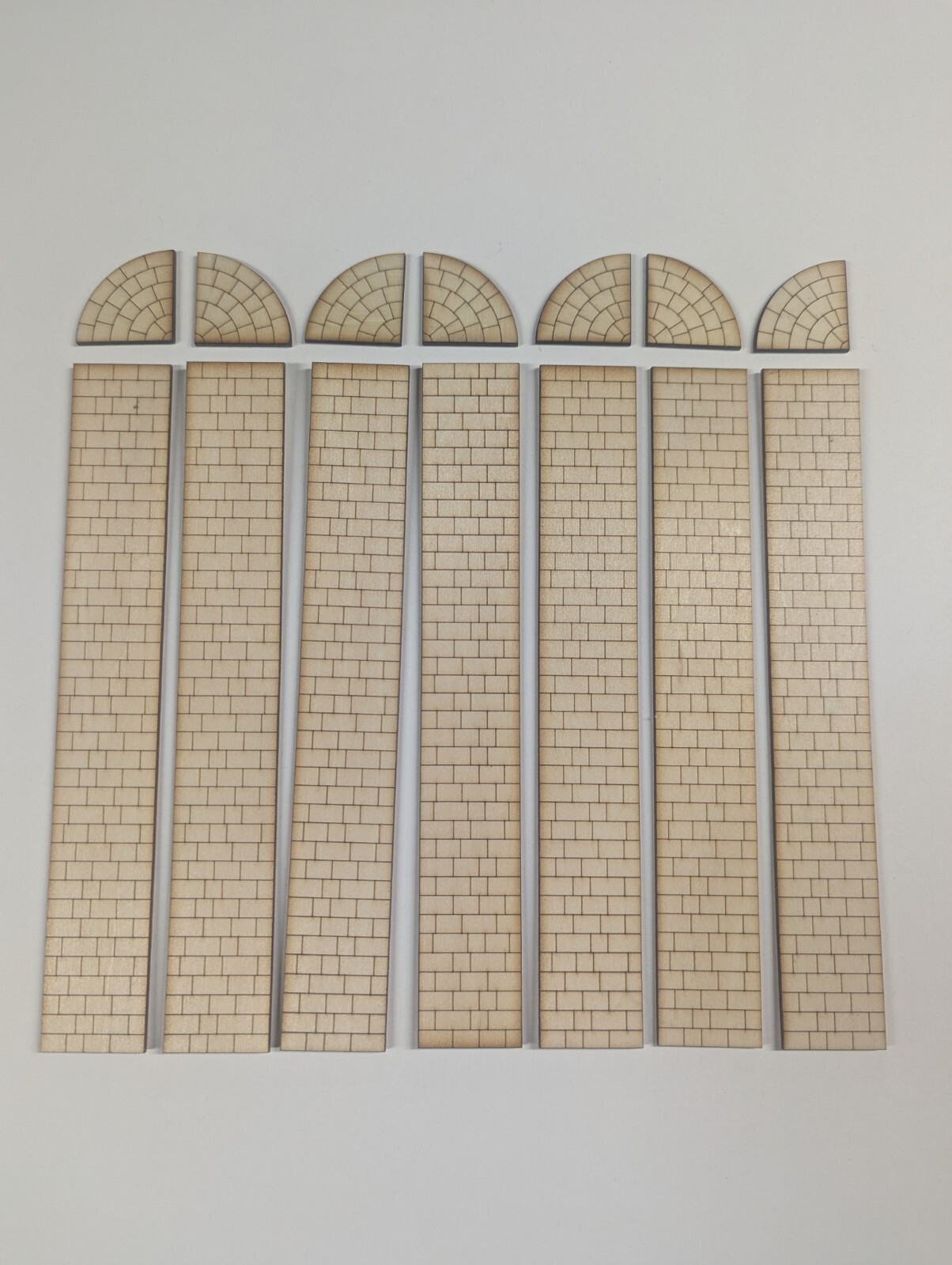 O Scale Laser Cut Sidewalk Cobblestone - 200 Scale Feet Layout Scenery