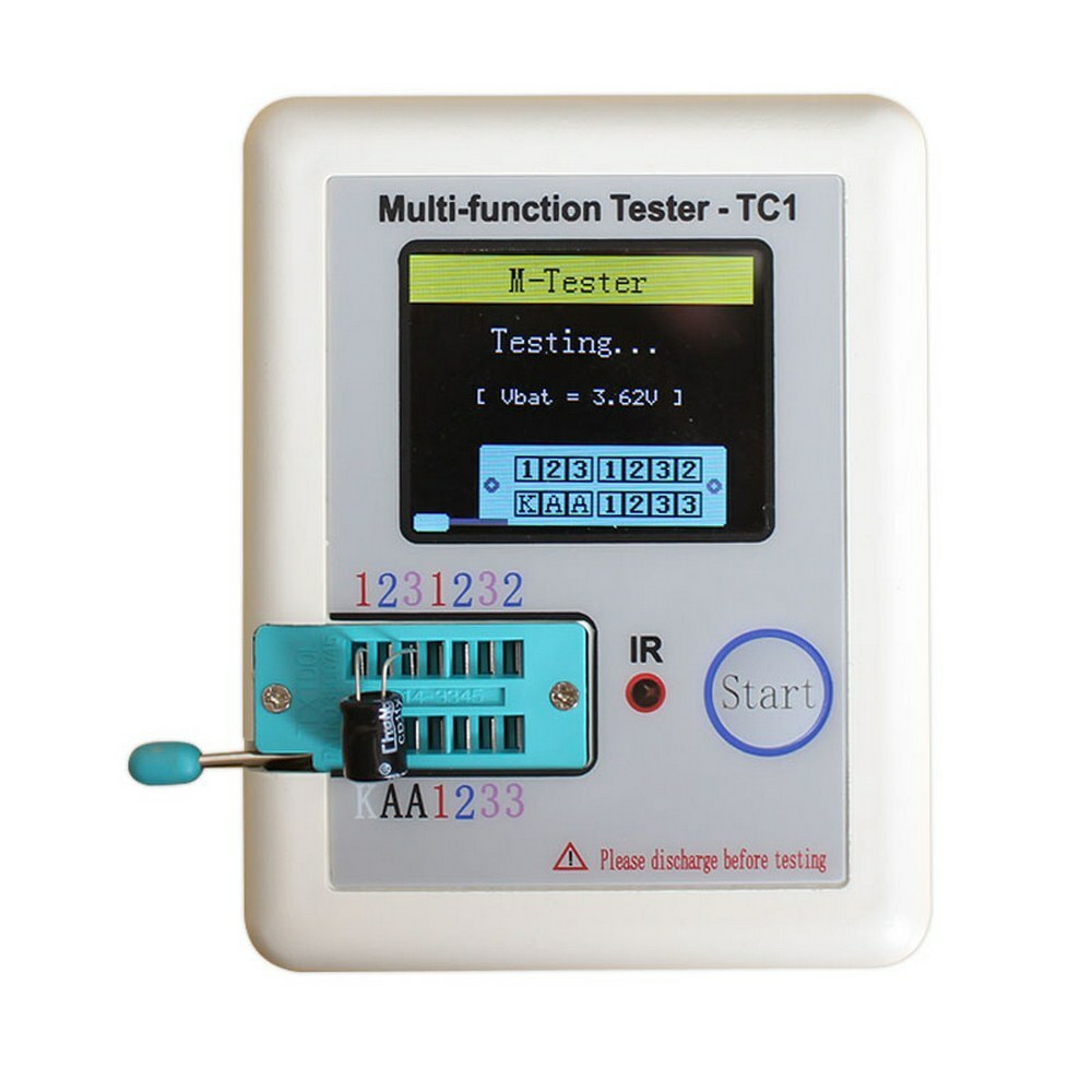 Multi-Function Transistor Tester Lcr-Tc1 Full Color Screen Graphic Display ABS
