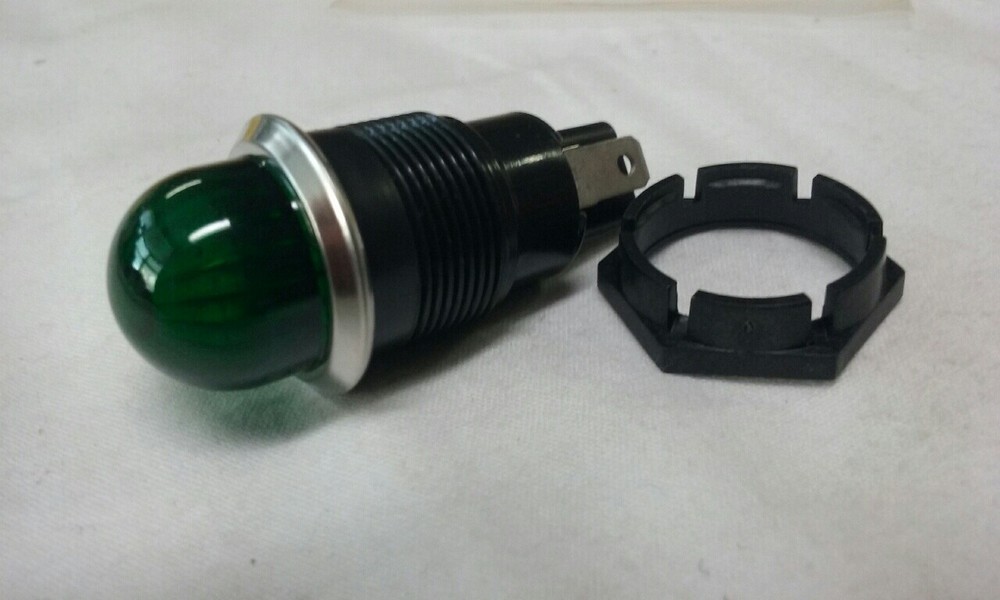 ROUND 12VOLT INDICATOR LAMP GREEN