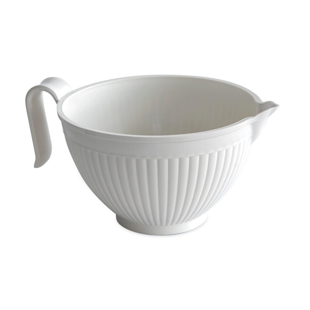 10 Cup Batter Bowl, White, Mixing, Baking, Cooking, Prep, Dough, Kitchenware