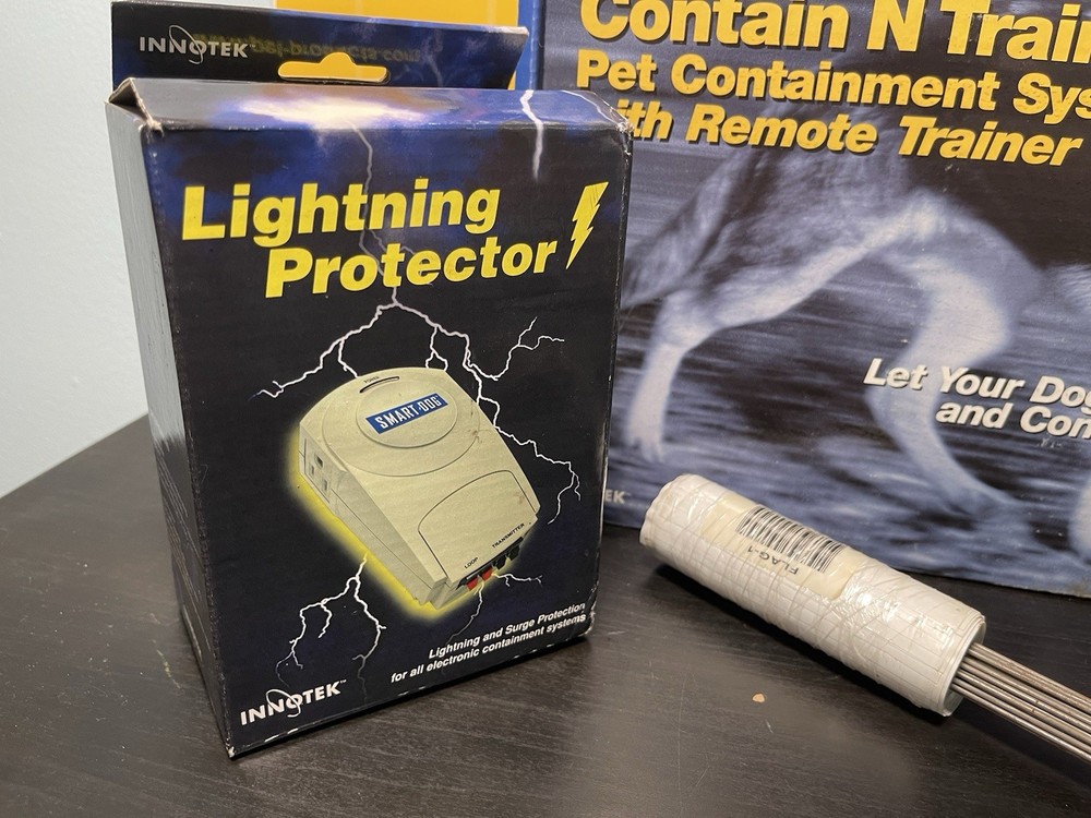INNOTEK SMART DOG RECHARGEABLE PET CONTAINMENT SYSTEM CT-400A With Extras