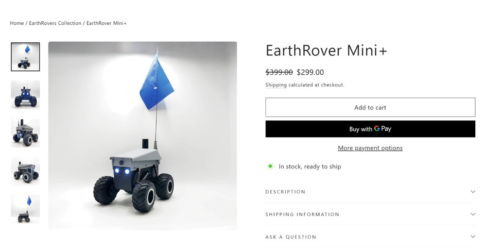 FrodoBots AI EarthRover Mini+ with Case