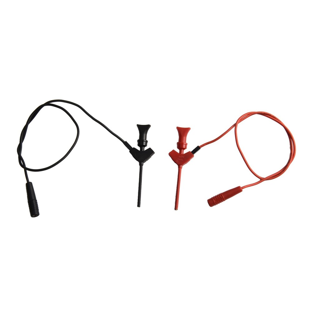 Compact Multimeter Test Hooks with 10 Inch Leads for IC Testing and Repairs