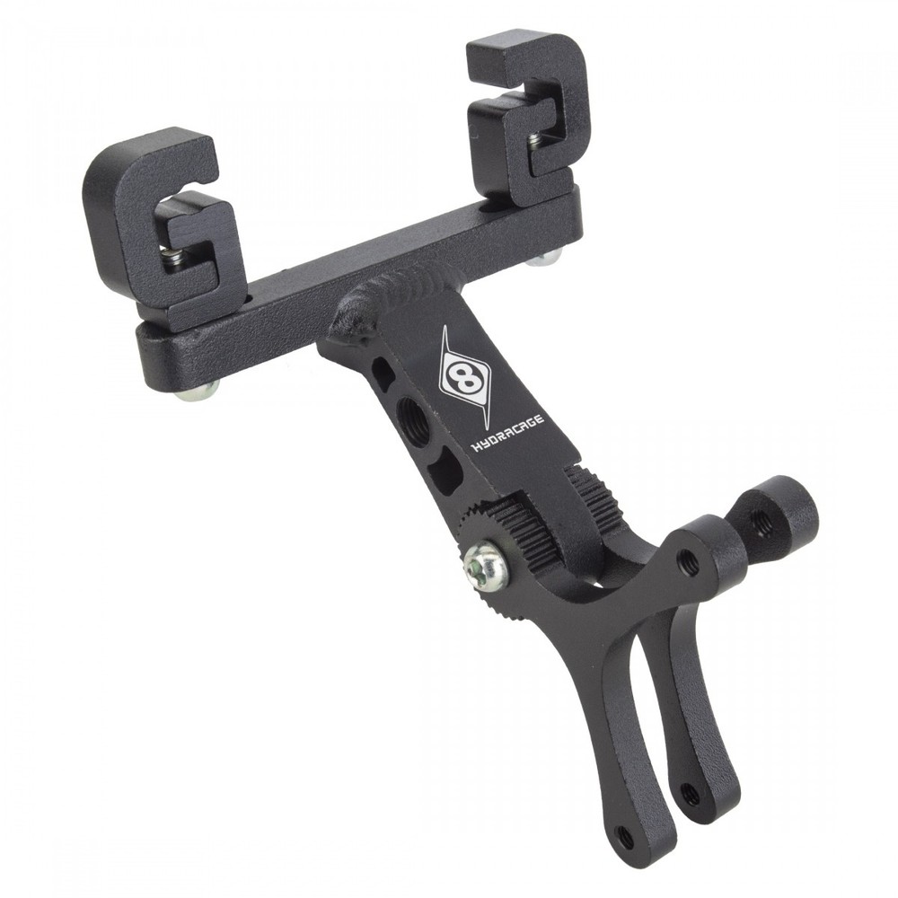 Origin8 HydroRail Dual Bottle Cage Mount - Aluminum Alloy, Fully Adjustable,