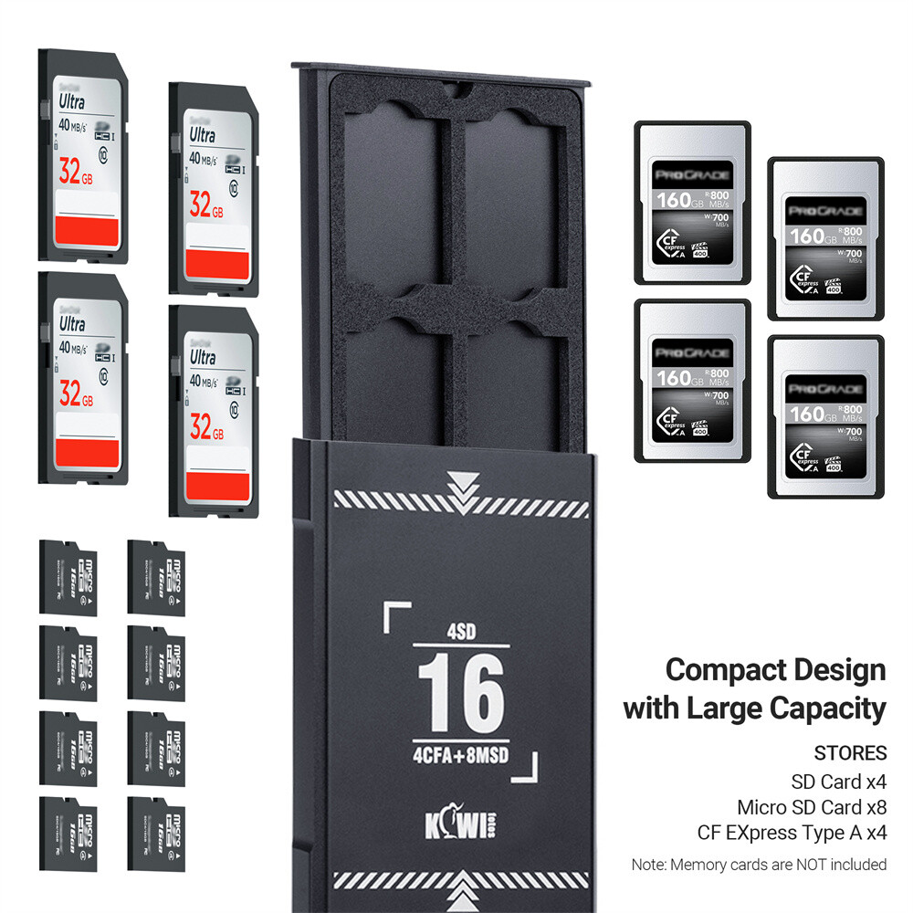 Memory Card Case Holder Storage for SD Micro SD MSD TF CFexpress Type A B XQD