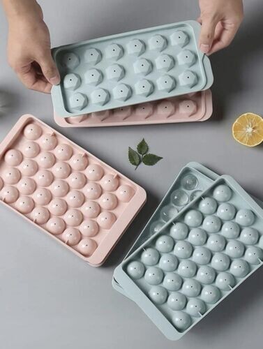 2-pack Pink and Blue Ice Cube Ball Trays