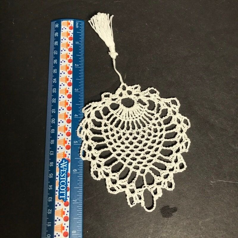 3 Vintage cotton crochet Christmas ornaments