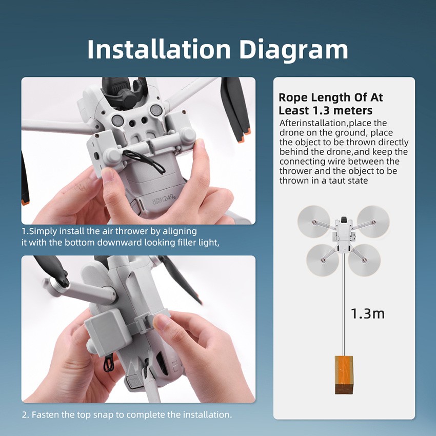 Drone Airdrop Release System Thrower for DJI Mini 3 / Mini 3 Pro