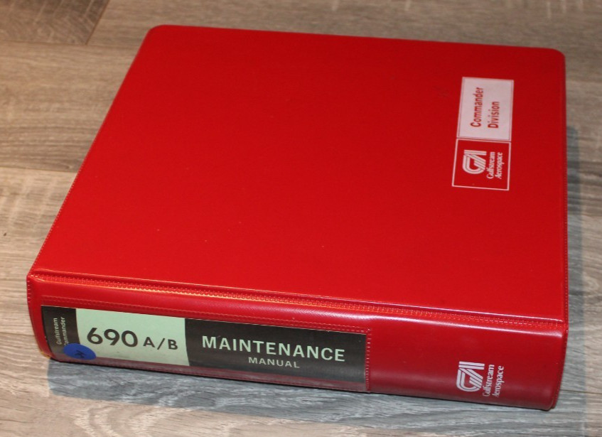 GULFSTREAM COMMANDER 690 A/B MAINTENANCE Manual 1982