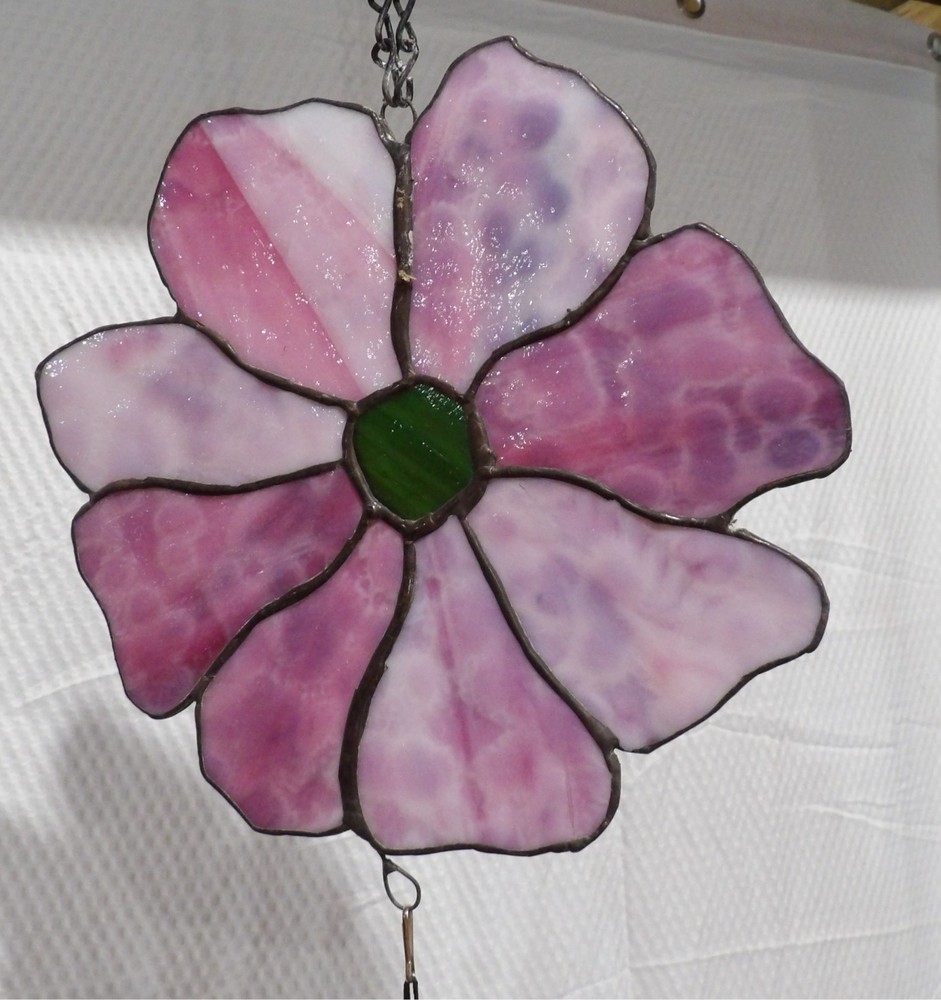 Stained Glass Flower Windchime