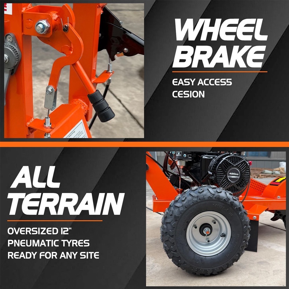 Brand New 420CC Stump Grinder 15'' Cutting Height/10'' Cutting Depth,B&S Engine