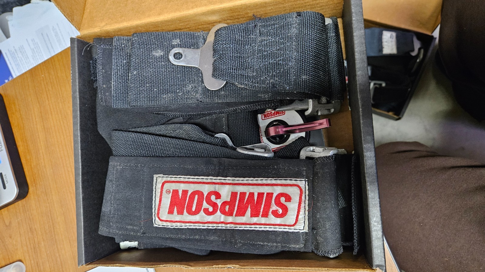 Simpson 29116BK Cam-Lock 55"System Drag Racing Wrap Around 5-Point Nomex Harness