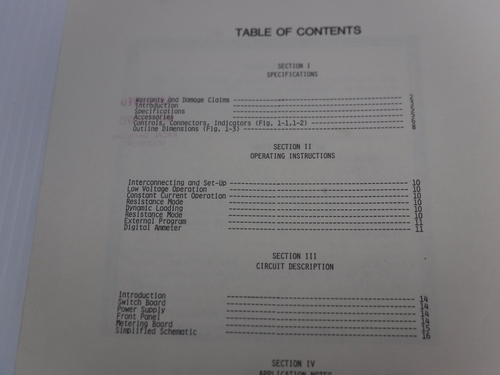 ACDC EL301 Electronic Load Control Module Manual 5/82/500