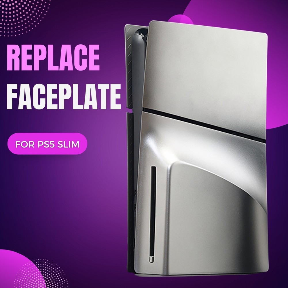 Replacement Panel Shell for PS5 Slim Disc Edition, ABS Faceplate Cover Plates