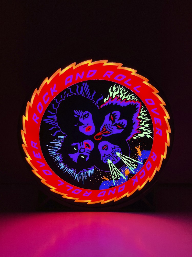 KISS Rock and Roll Over v2 light box, colored bright LEDs with stand and remote
