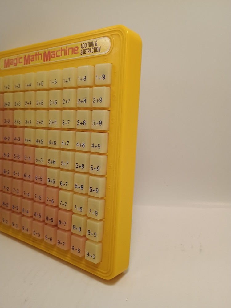 Magic Math Machine Addition & Subtraction Yellow Lanard 1988 Vintage