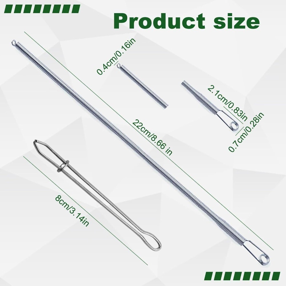 Stainless Steel Drawstring Threader Tool Set 4PCS Long Loop Turner and Short