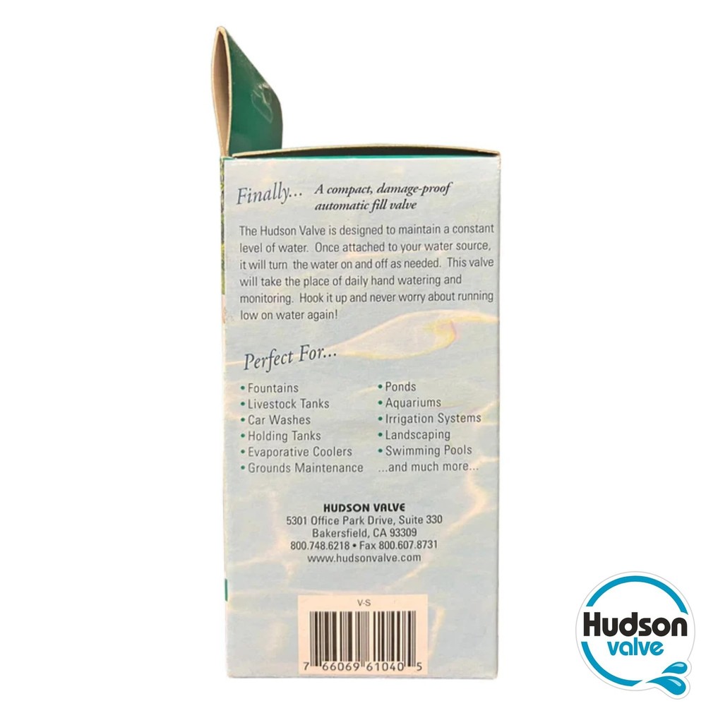Hudson Valve 1/2" Self-Contained Automatic Water Float Valve VSG | Use for Po...